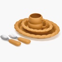 Bộ 4 Dụng Cụ Ăn Dặm Silicone Viền Xoắn Standard145