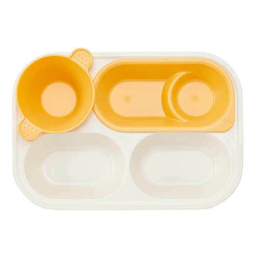 Firgi 韓国 Ecozen 3仕切り離乳食トレー 取り外し可能な吸盤付き