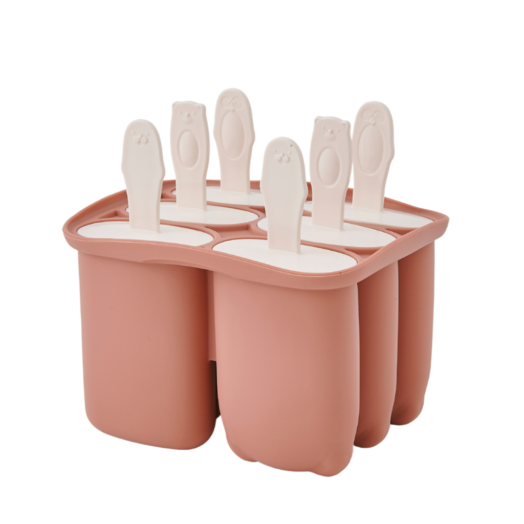Bộ Khuôn Làm Kem Silicone Firgi Hàn Quốc Hình Động Vật Dễ Thương, Khuôn Kẹo, Khay Đá (Kèm Que)