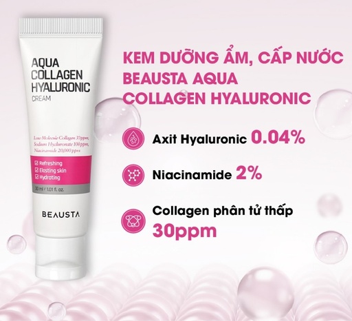 [P00000JM] Kem Dưỡng Ẩm Cấp Nước Beausta Aqua Collagen Hyaluronic 30ml