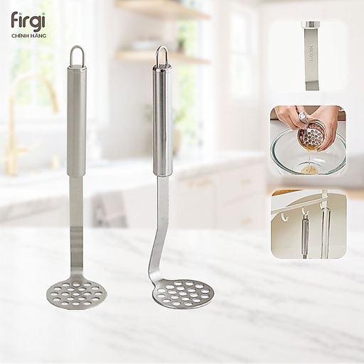 [SAFG43U0002] Dụng Cụ Nghiền Thức Ăn Dặm, Khoai Tây, Rau Củ Firgi Chính Hãng Bằng Thép Không Gỉ 304 An Toàn