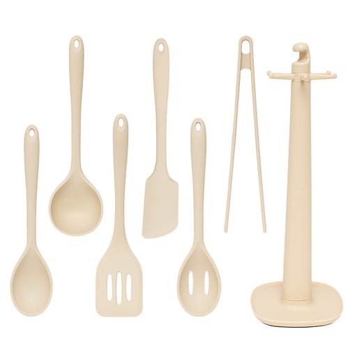 [SALM07U0013] Le Made 6-Piece Heat-Resistant Silicone Baby Food Cooking Utensil Set with 360° Rotating Stand