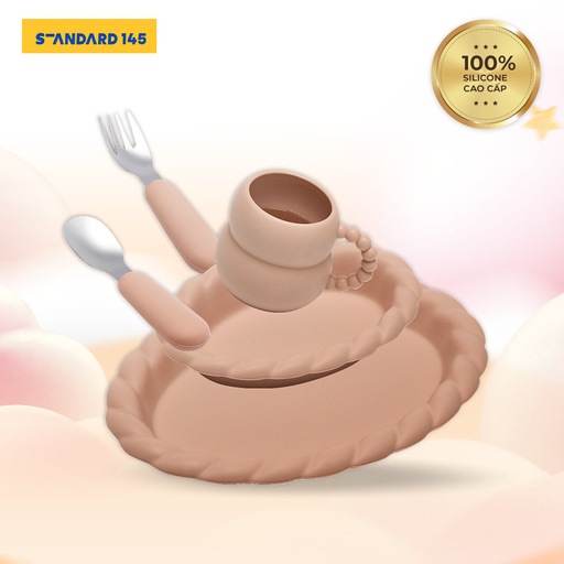 Standard145 트위스트 림 실리콘 이유식 식기 4종 세트