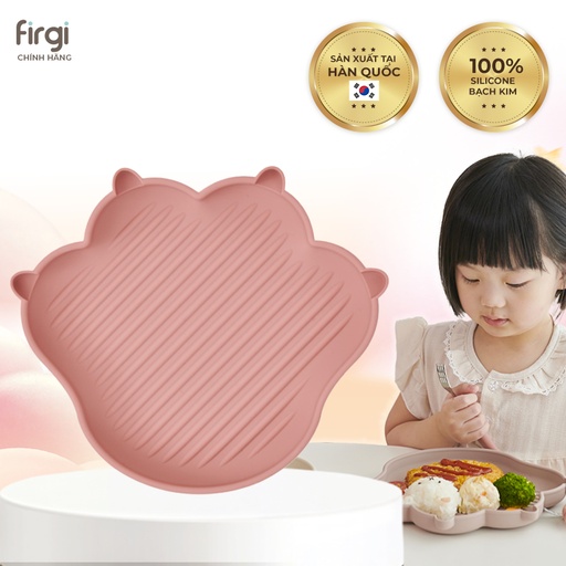 Firgi 韓国 プラチナシリコン ねこ型 2WAY 離乳食プレート