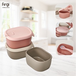 Hộp Bảo Quản Thực Phẩm, Đồ Ăn Dặm Cho Bé Platinum Silicone Firgi Hàn Quốc Có Nắp Đậy Kín Khí 200ml