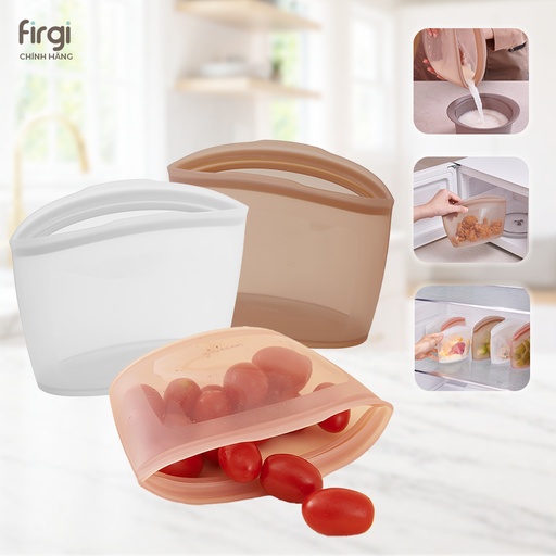 Firgi Korea Multi-Purpose Zip Food Storage Bags, Triple-Lock Airtight & Odour-Proof